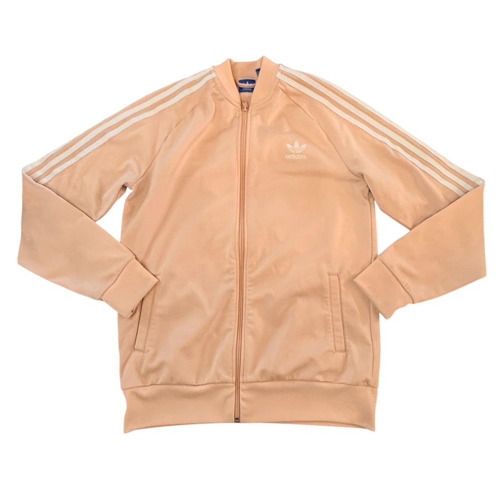 Adidas Originals 15 16 Youth‎ XL Peach Track Jacket Full Zip 3 Stripe Trefoil